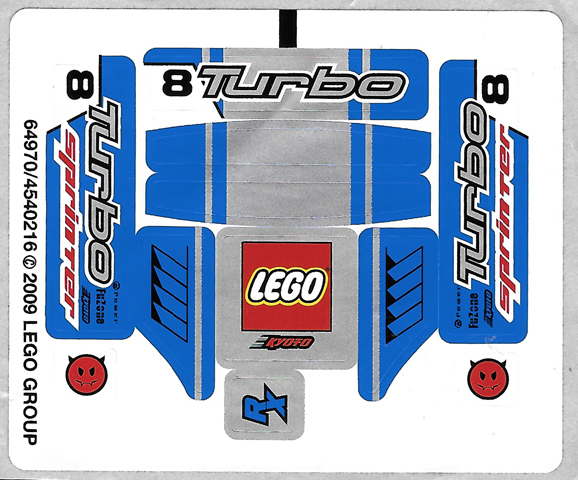 Lego Sticker Sheet for Set 8120-1