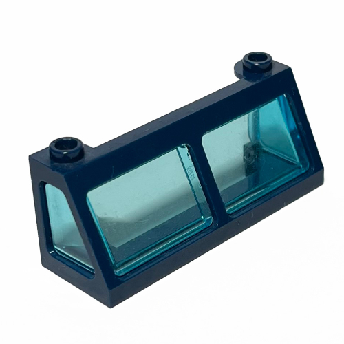 Lego Windscreen 2 x 6 x 2 Train with Trans-Light Blue Glass