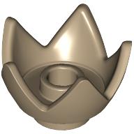 Lego Crown / Flower / Egg Shell Half / Dark Tan
