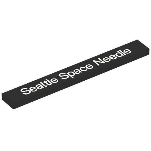 Lego Tile 1 x 8 with 'Seattle Space Needle' Print