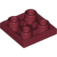 Lego Tile Special 2 x 2 Inverted / Dark Red