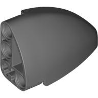 Lego Technic Panel Round Corner 5 x 3 x 2 Left / Dark Bluish Gray