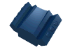 Lego Brick Sloped 2 x 2 No Studs with Angled Side Block Extensions / Dark Blue