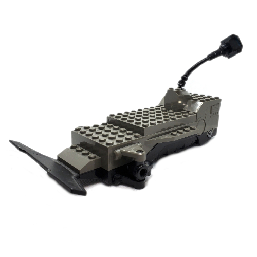 Lego Motor, RC Racer Car Base 8 x 23 x 5 2/3 with Black Base [Complete Assembly] / Dark Gray