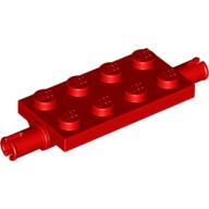 Lego Plate Special 2 x 4 with Pins / Red