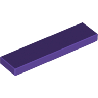 Lego Tile 1 x 4 with Groove / Dark Purple