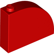 Lego Brick Curved 1 x 4 x 3 / Red