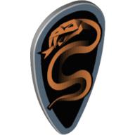 Lego Shield Ovoid with Black and Copper Karzon Snake Print