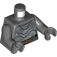Lego Torso Droid with Peeling Paint Print (RA-7), Dark Bluish Gray Arms and Hands
