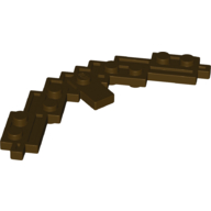 Lego Large Figure Weapon Bow, Pixelated / Dark Brown