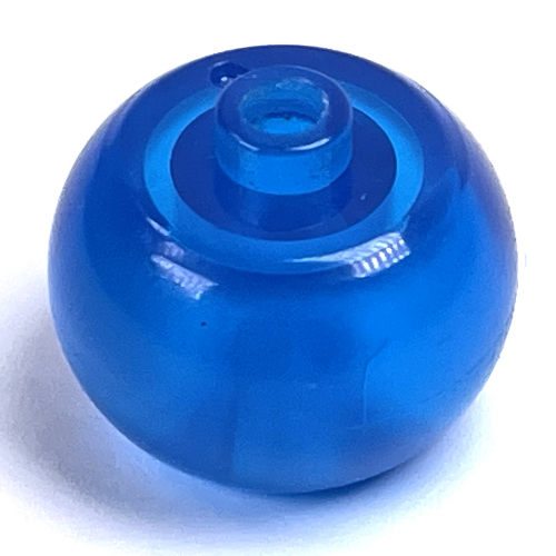 Lego Pen Bead, Round Orb / Trans-Dark Blue