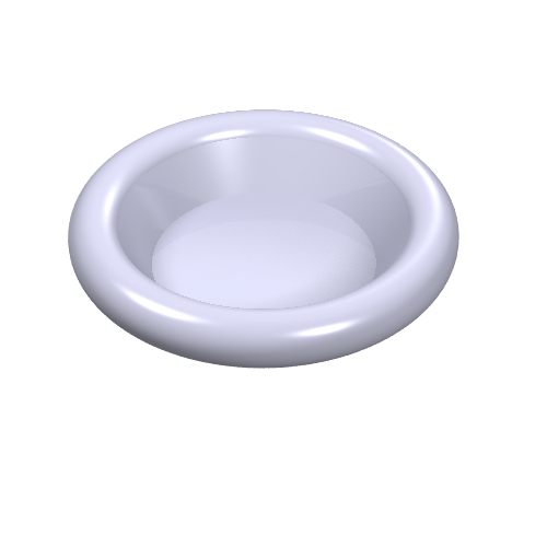 Lego Equipment Dish / Plate / Bowl 3 x 3 [Plain] / Light Violet
