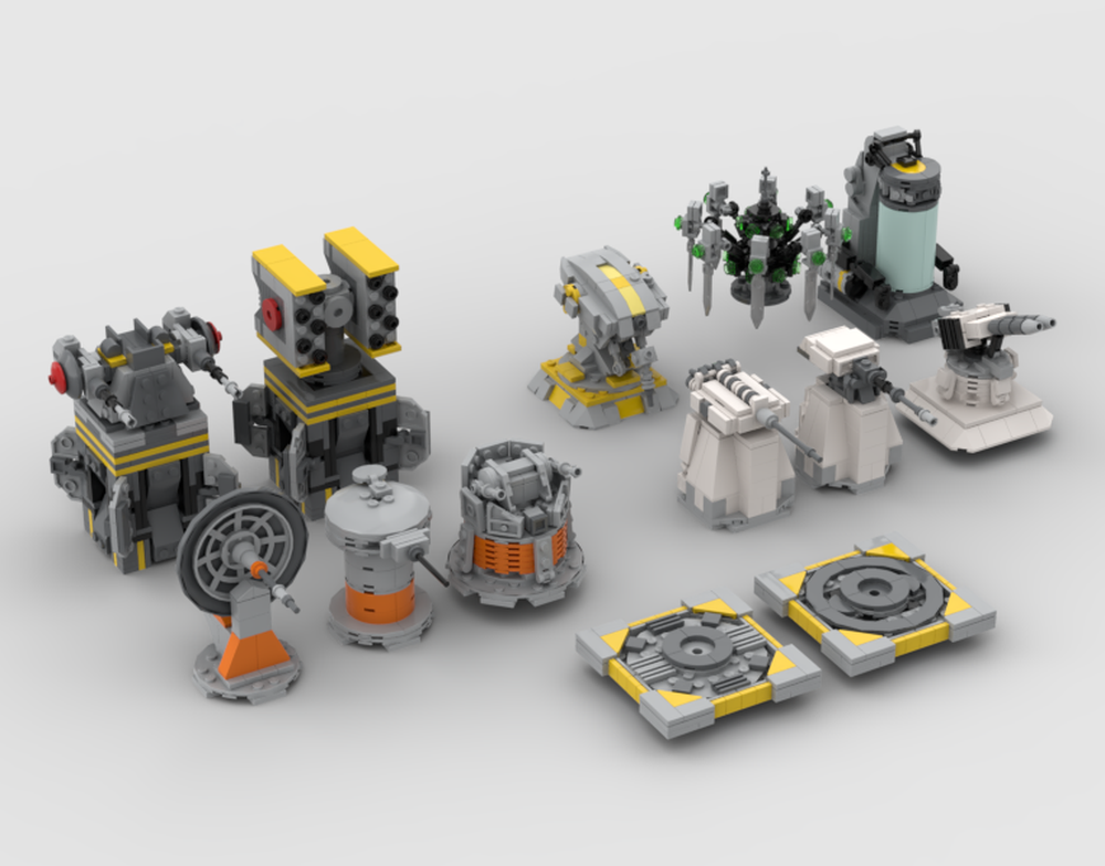 Lego Empire at war building Pads+ Turrets