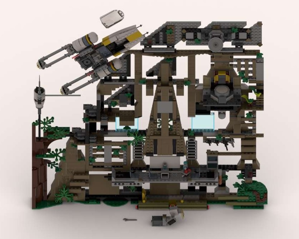 Lego Yavin 4 Rebel Base (75365) in IKEA frame Sannahed 50x50