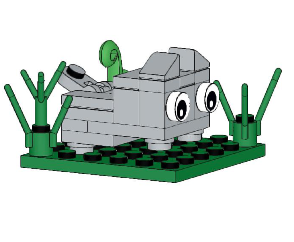 Lego Jumping bunny sculpture