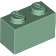 Lego Brick 1 x 2 / Sand Green