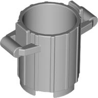 Lego Trash Can with 2 Cover Holders / Light Bluish Gray