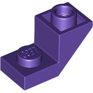 Lego Brick Sloped 45° 2 x 1 Inverted with 2/3 Cutout / Dark Purple