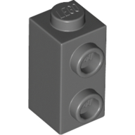 Lego Brick Special 1 x 1 x 1 2/3 with Studs on 1 Side / Dark Bluish Gray