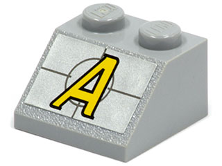 Lego Slope 45 2 x 2 with Agents Logo Pattern (Sticker) - Set 8635
