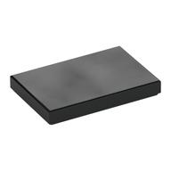 Lego Tile 2 x 3 with BW Dossier 'OFFICER AGENT MR. 5' Print / Black