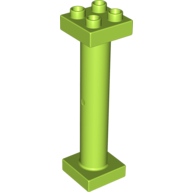 Lego Duplo Support Column 2 x 2 x 6 Round with Open Latticed Back / Lime