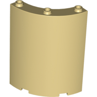 Lego Panel 4 x 4 x 6 Quarter Cylinder / Tan