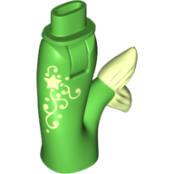 Lego Minidoll Hips and Fishtail (Mermaid) with Bright Green Tail Fin and Star Print