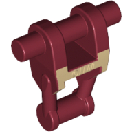 Lego Torso Mechanical, Battle Droid with Tan Insignia Print / Dark Red