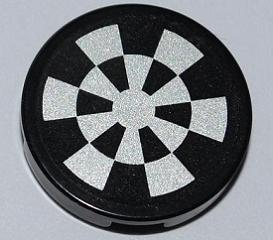 Lego Tile, Round 2 x 2 with Dart Board (Dejarik Hologame Board) Pattern (Sticker) - Set 7965