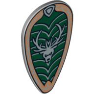 Lego Shield Ovoid with Stag Head Print