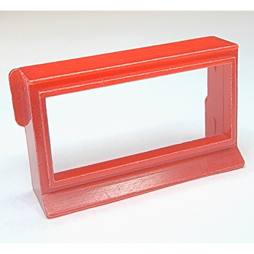 Lego Red Window 1 x 4 x 2, without Glass for Slotted Bricks / Red