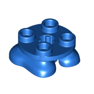 Lego Feet, 2 x 2 x 2/3 with 4 Studs on Top / Blue