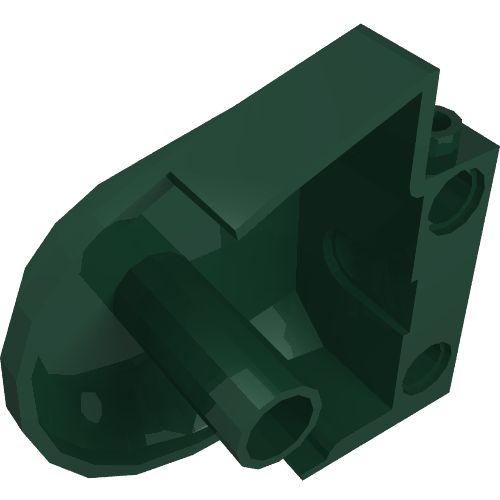 Lego Animal / Creature Body Part, Dinosaur Body Quarter with Pin Holes / Dark Green