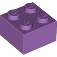Lego Brick 2 x 2 / Medium Lavender