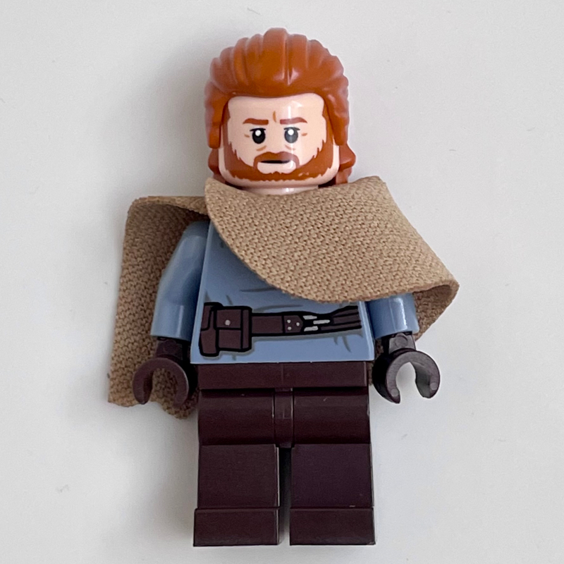Lego Ben Kenobi - Sand Blue Torso, Dark Brow Legs, Cape