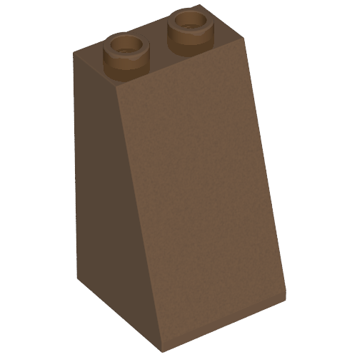 Lego Brick Sloped 75° 2 x 2 x 3 [Hollow Studs] / Brown
