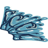 Lego Wing, Right, Dark Blue Vanes Print / Medium Azure