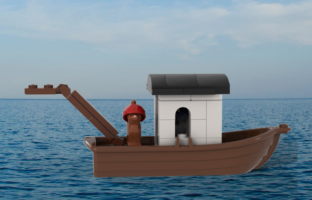 Lego Cat fishing boat
