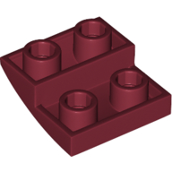 Lego Brick Curved Inverted 2 x 2 x 2/3 / Dark Red