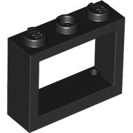 Lego Window 1 x 3 x 2 / Black