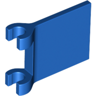 Lego Flag 2 x 2 Square, Flared Clip Edge [Thick Clips] / Blue