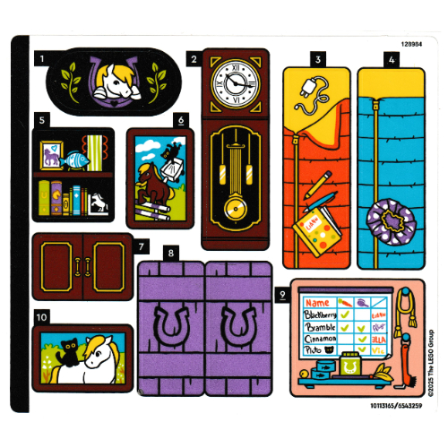 Lego Sticker Sheet for Set 42654-1