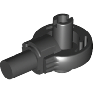Lego Technic Rotation Joint Ball Loop with Two Perpendicular Pins with Friction / Black
