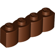 Lego Brick Special 1 x 4 Palisade [aka Log] / Reddish Brown