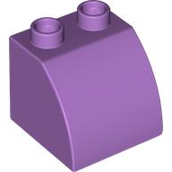 Lego Duplo Brick 2 x 2 x 1 1/2 with Curved Top / Medium Lavender