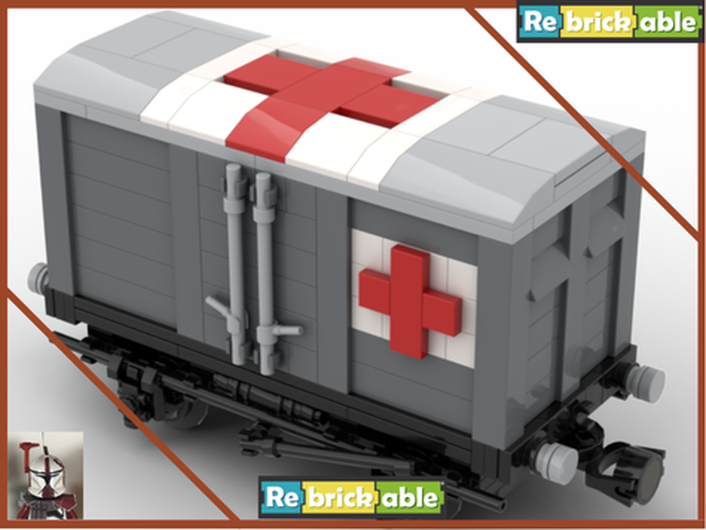 Lego (Old Version) (medical) British vented goods van (old magnet couplings)
