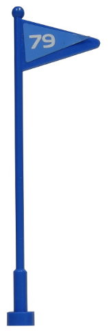 Lego Flag on Antenna Whip with 79 Pattern (Stickers) - Set 6579