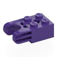Lego Technic Brick Special 2 x 2 with Ball Socket Wide and Axle Hole, No Arm Holes / Dark Purple