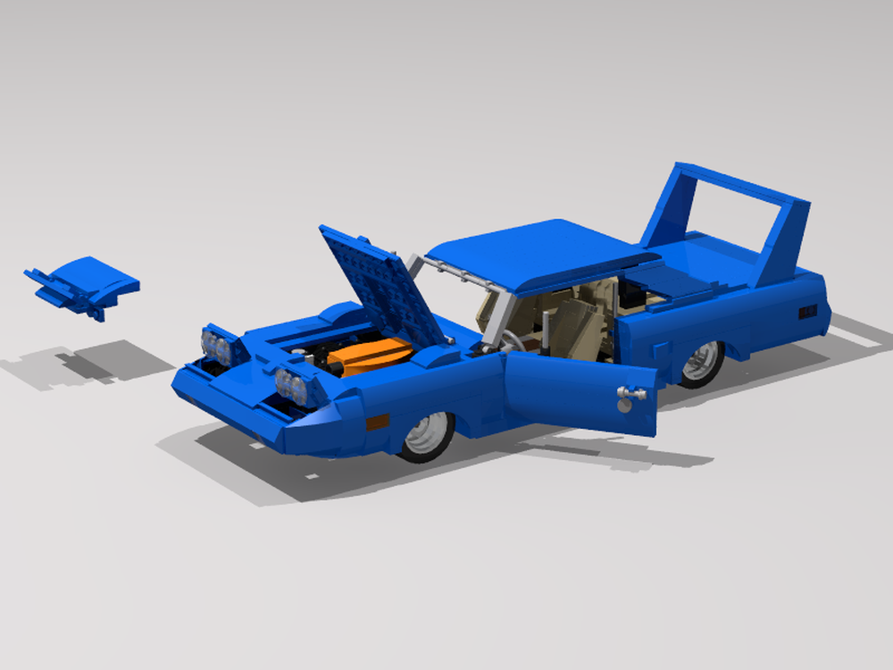 Lego 1970 Plymouth Superbird Blue